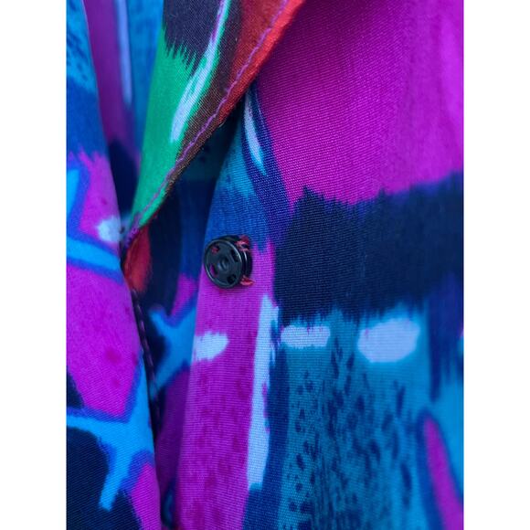 Vtg 80's 90's Robbie Sport multicolor short sleeve size 10 med - Picture 6 of 6